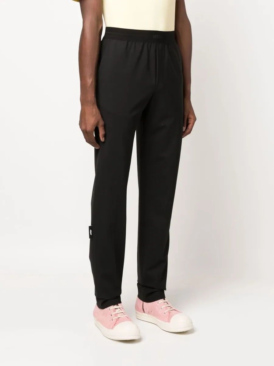 logo-waistband straight-leg trousers 6