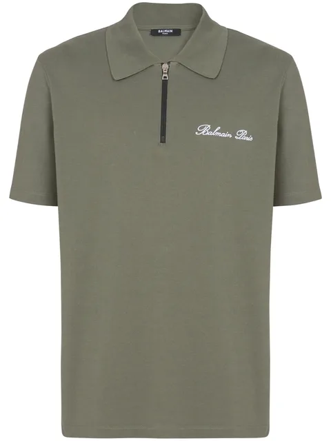 embroidered-logo polo shirt