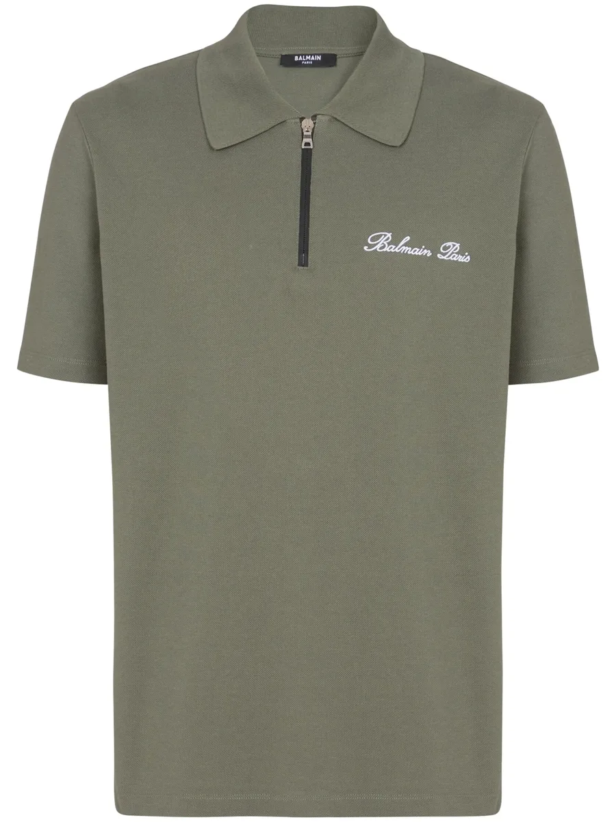 embroidered-logo polo shirt 1