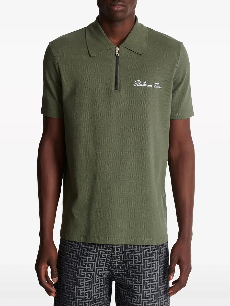 embroidered-logo polo shirt 9