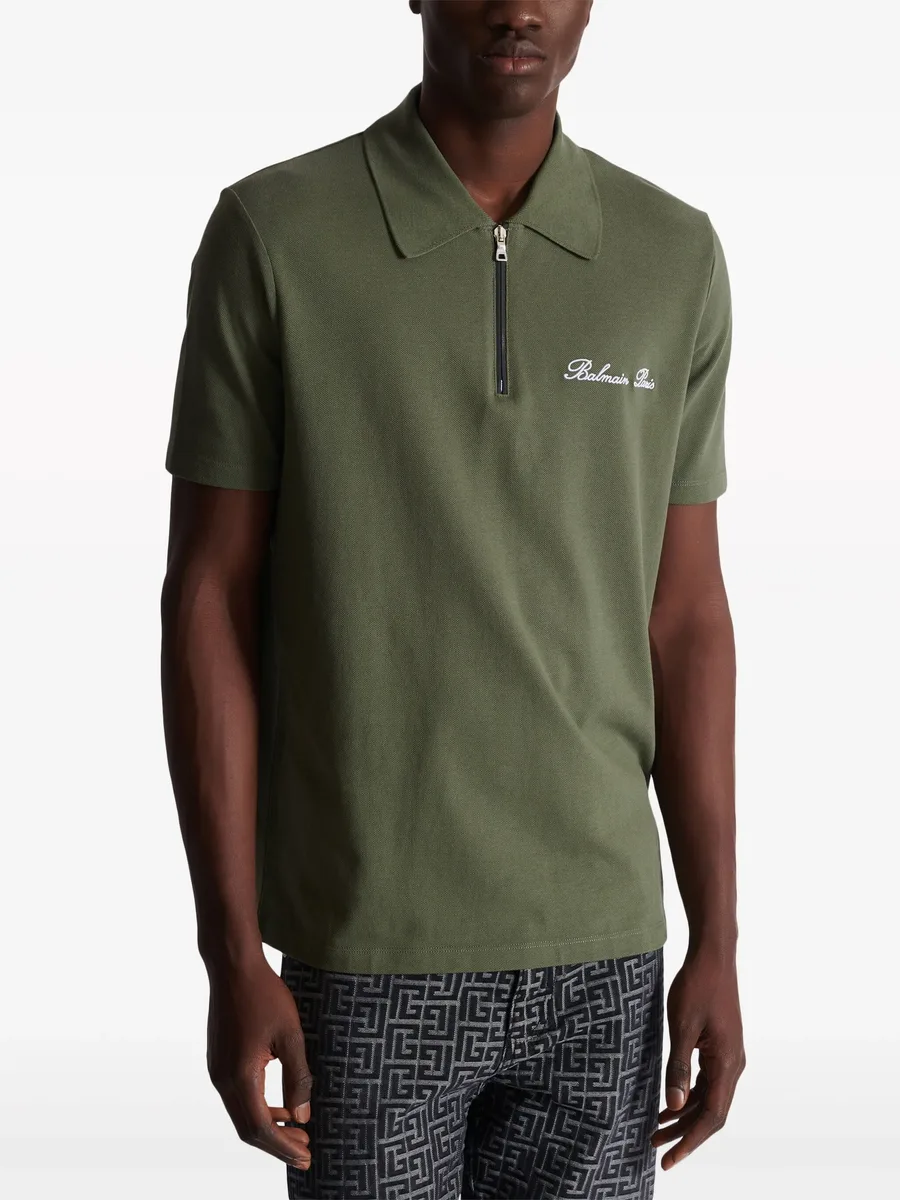 embroidered-logo polo shirt 12