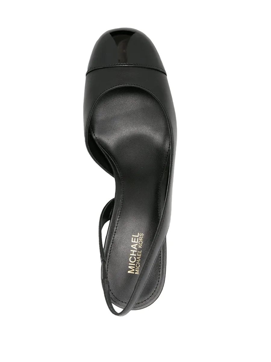 туфли на блочном каблуке с ремешком на пятке 8
