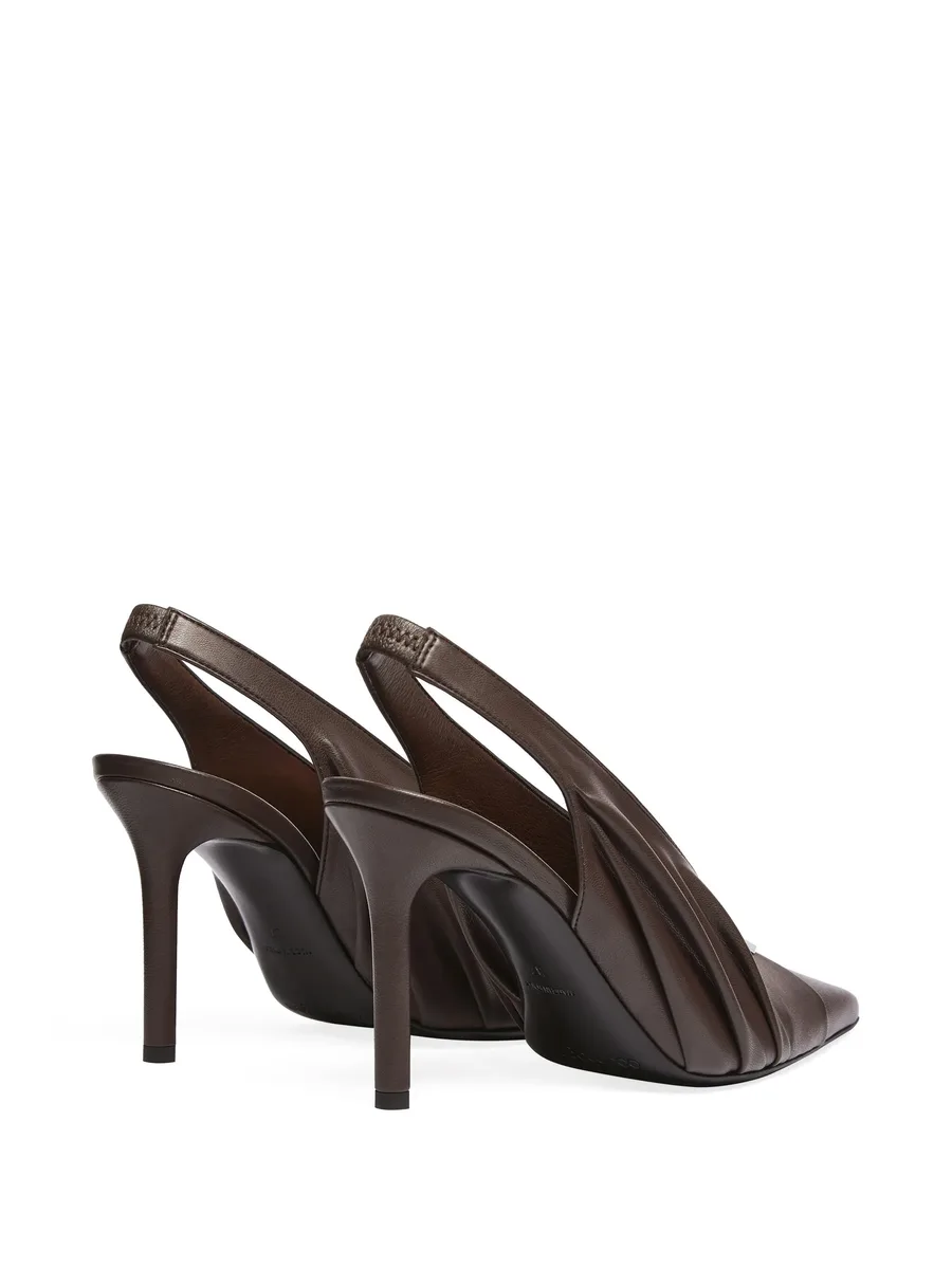 90mm draped slingback pumps 6