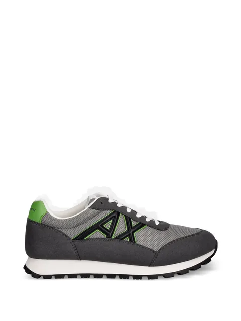 logo-patch panelled sneakers
