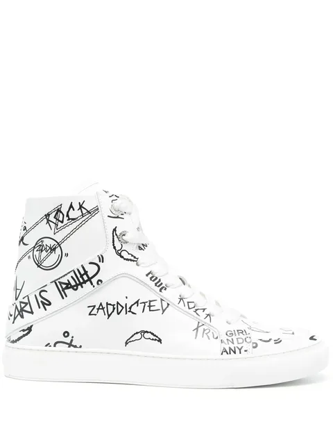 High Flash high-top leather sneakers