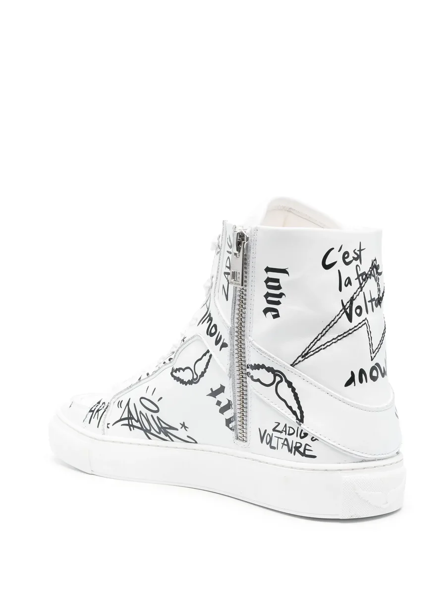 High Flash high-top leather sneakers 5