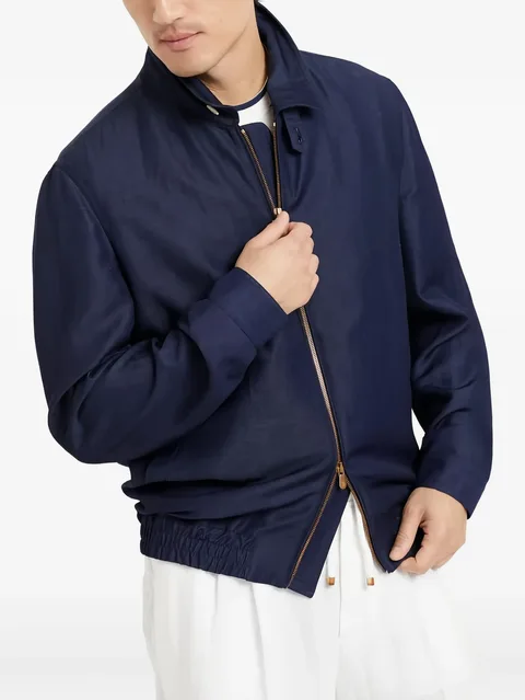 zip-up bomber jacket
