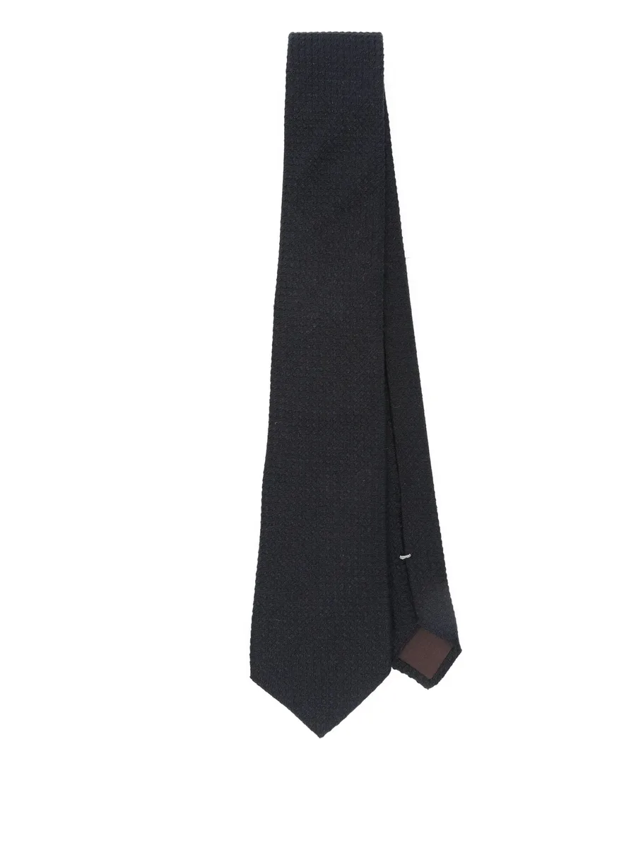 textured silk-cashmere tie 2