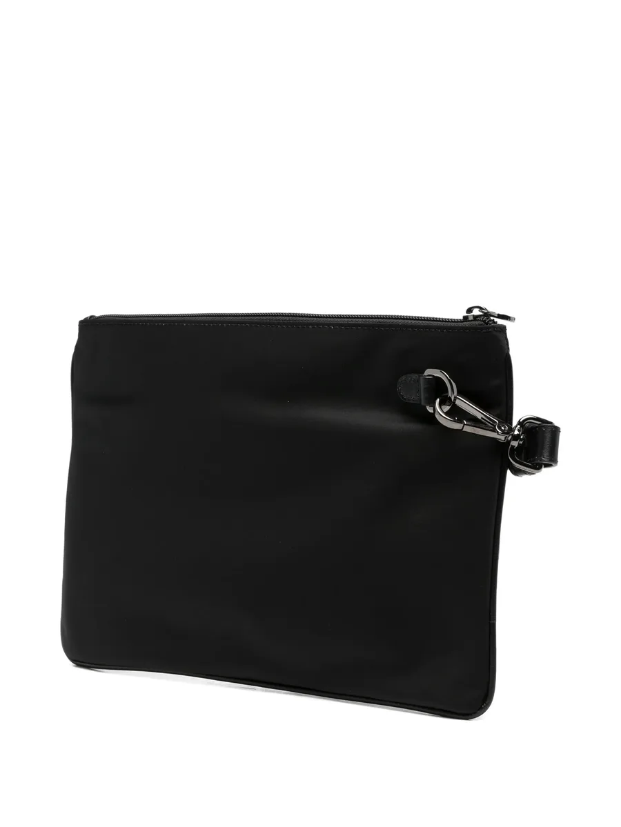 logo-plaque zip-top pouch bag 6