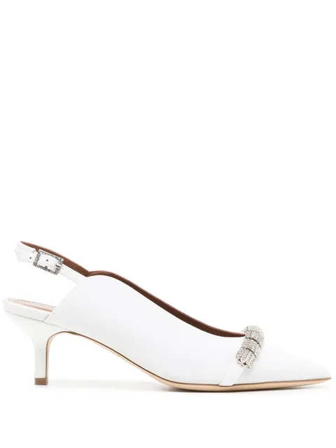 50mm kitten-heel crystal-embellished pumps
