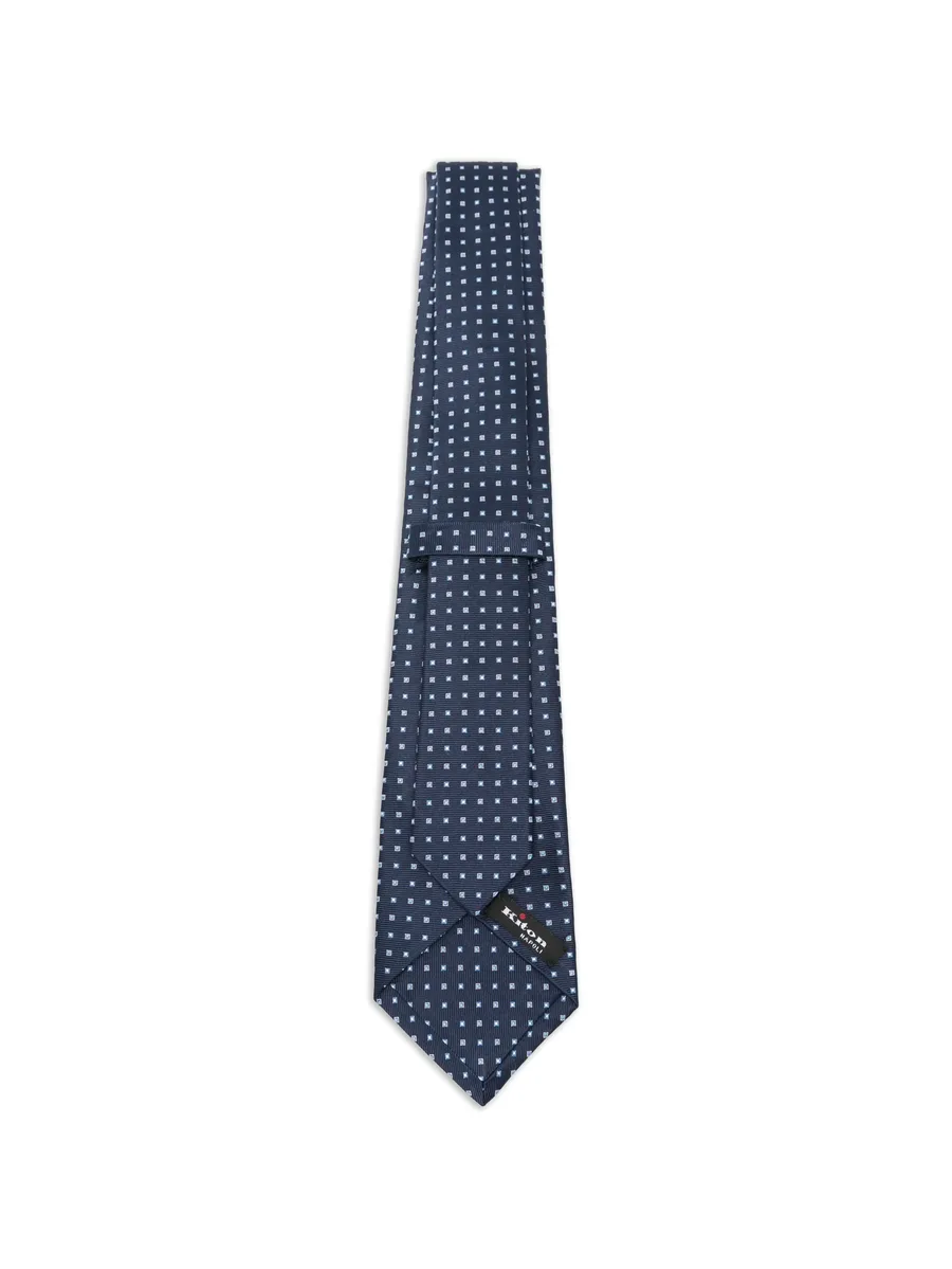 geometric-print silk tie 4