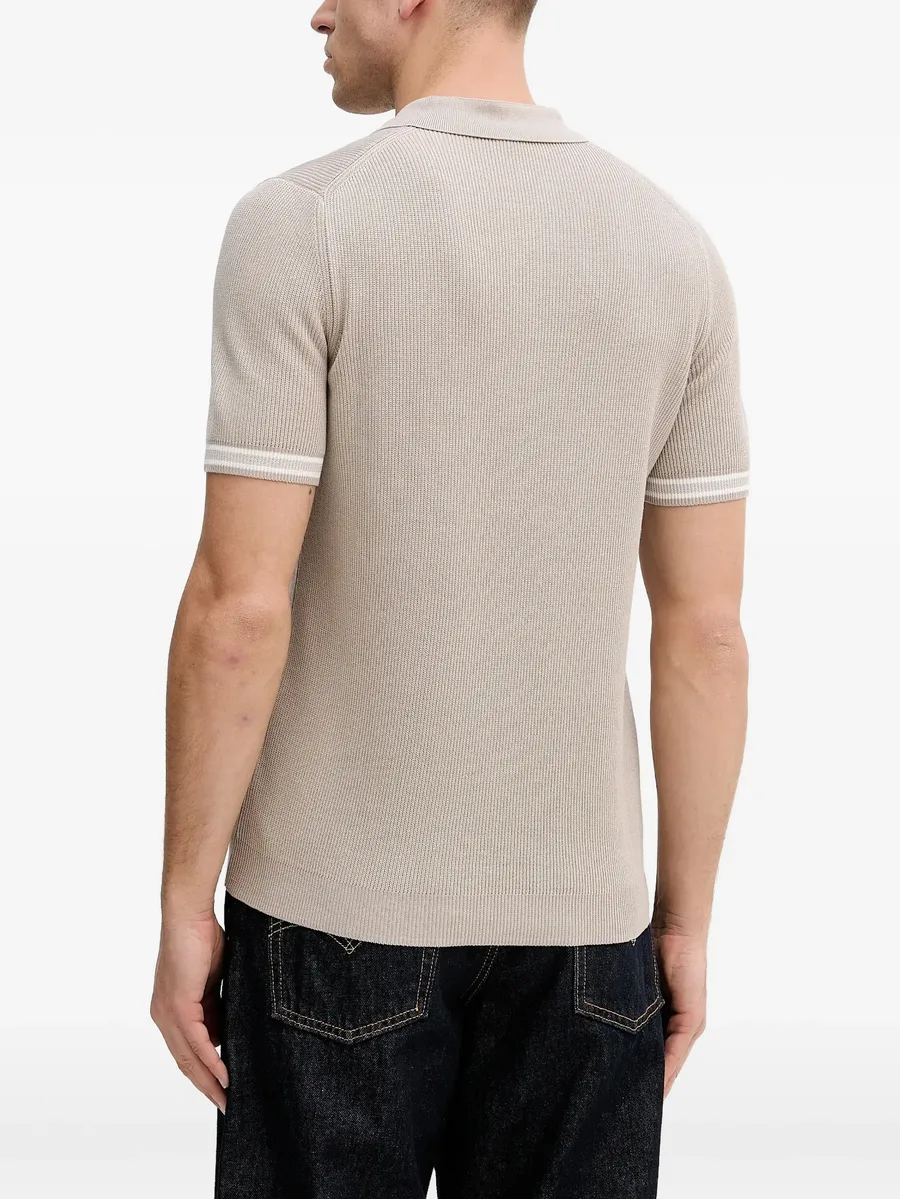 ribbed short sleeve polo shirt 6