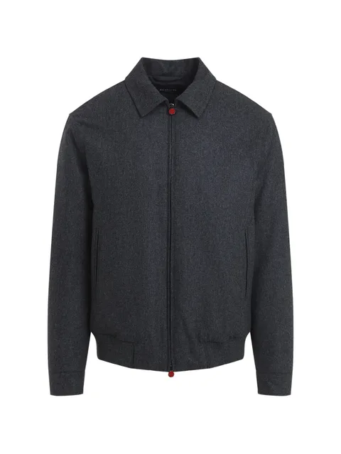 zip-up wool jacket