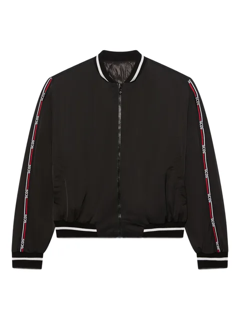 logo-embellishment bomber jacket