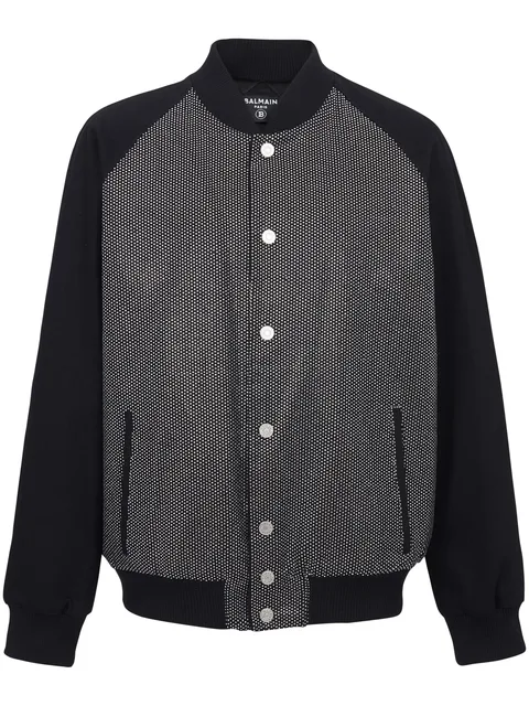 rhinestone-embellished bomber jacket