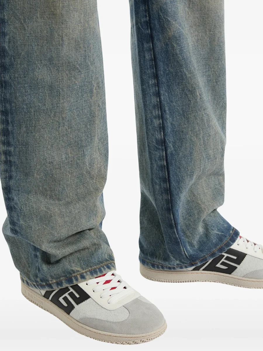 Swan suede and smooth-leather trainers 11