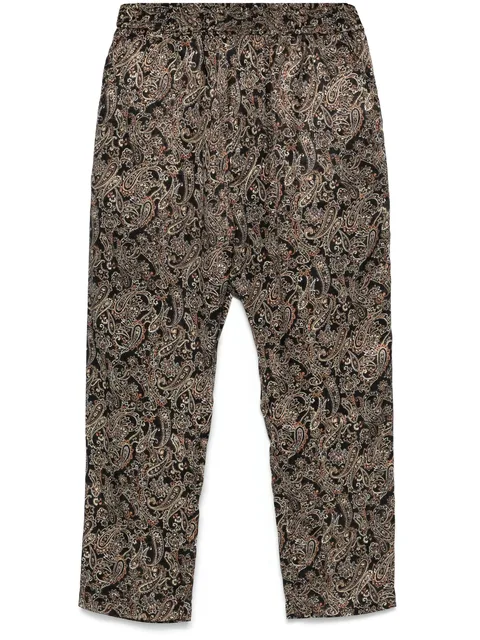 paisley tapered trousers
