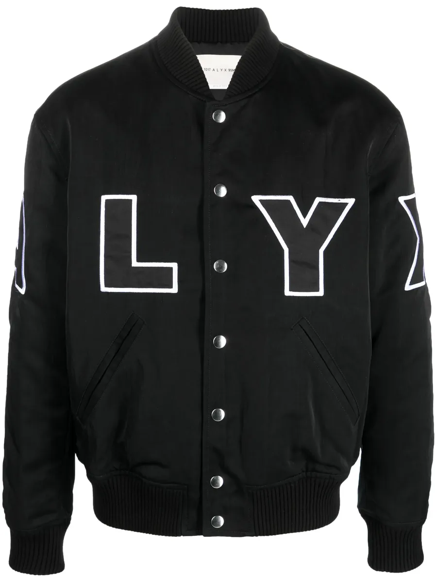 logo-patch bomber jacket 2