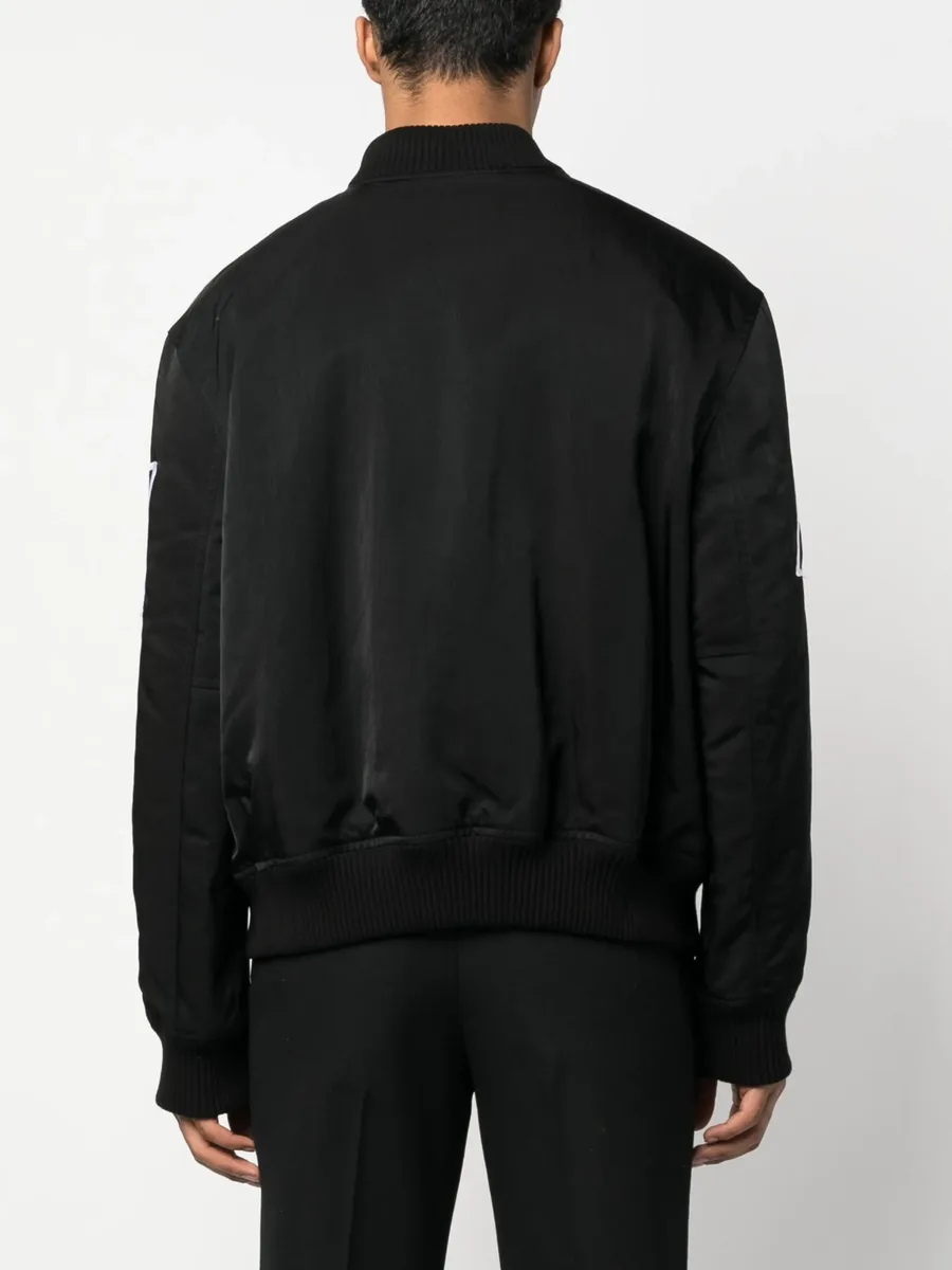 logo-patch bomber jacket 8