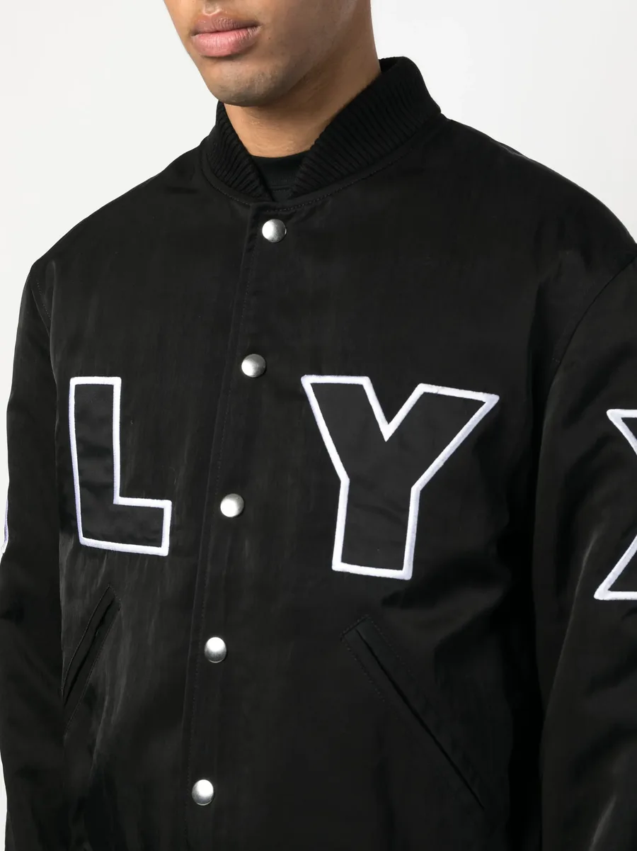 logo-patch bomber jacket 9