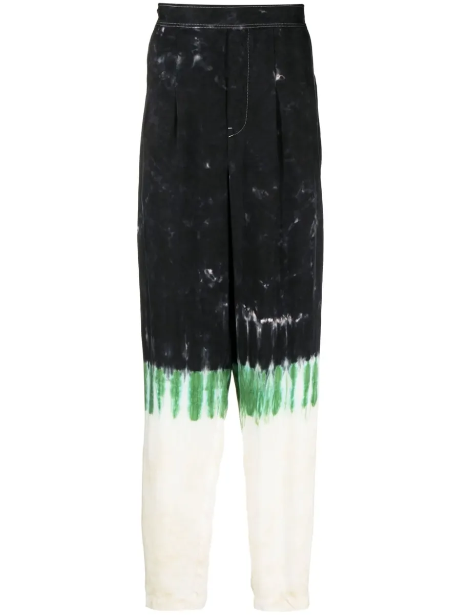 tie-dye print straight-leg trousers 2