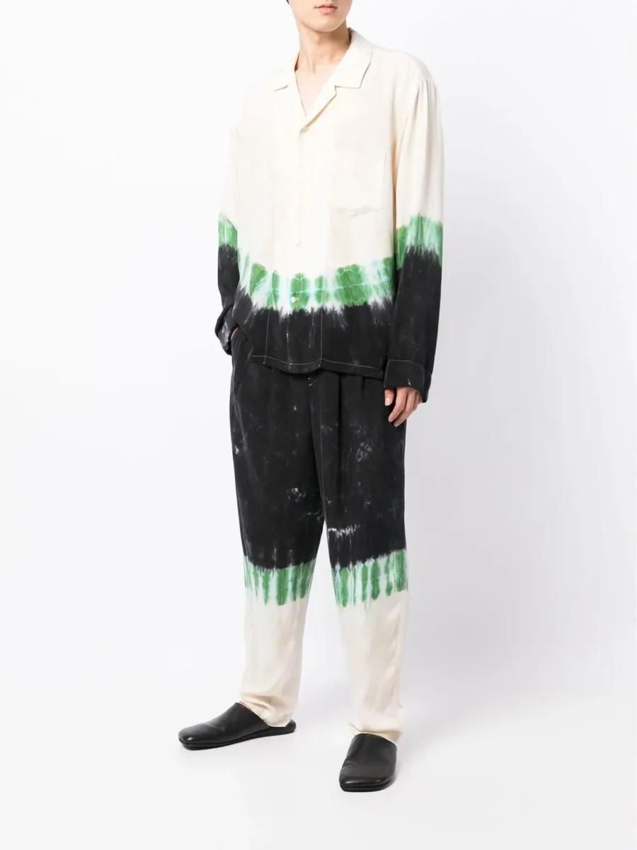tie-dye print straight-leg trousers 4