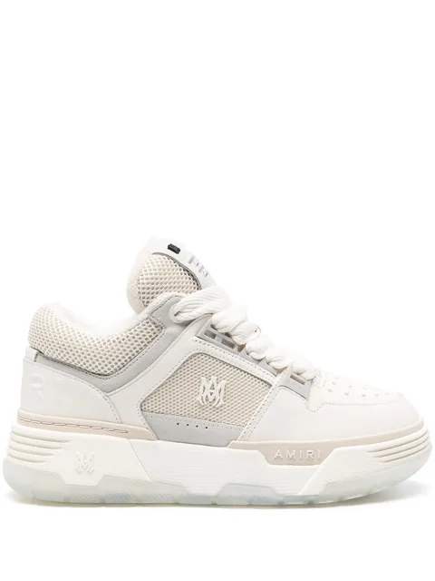 MA-1 leather chunky sneakers