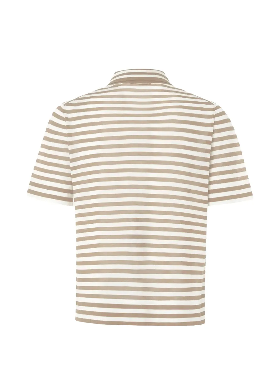 striped short-sleeve polo shirt 4