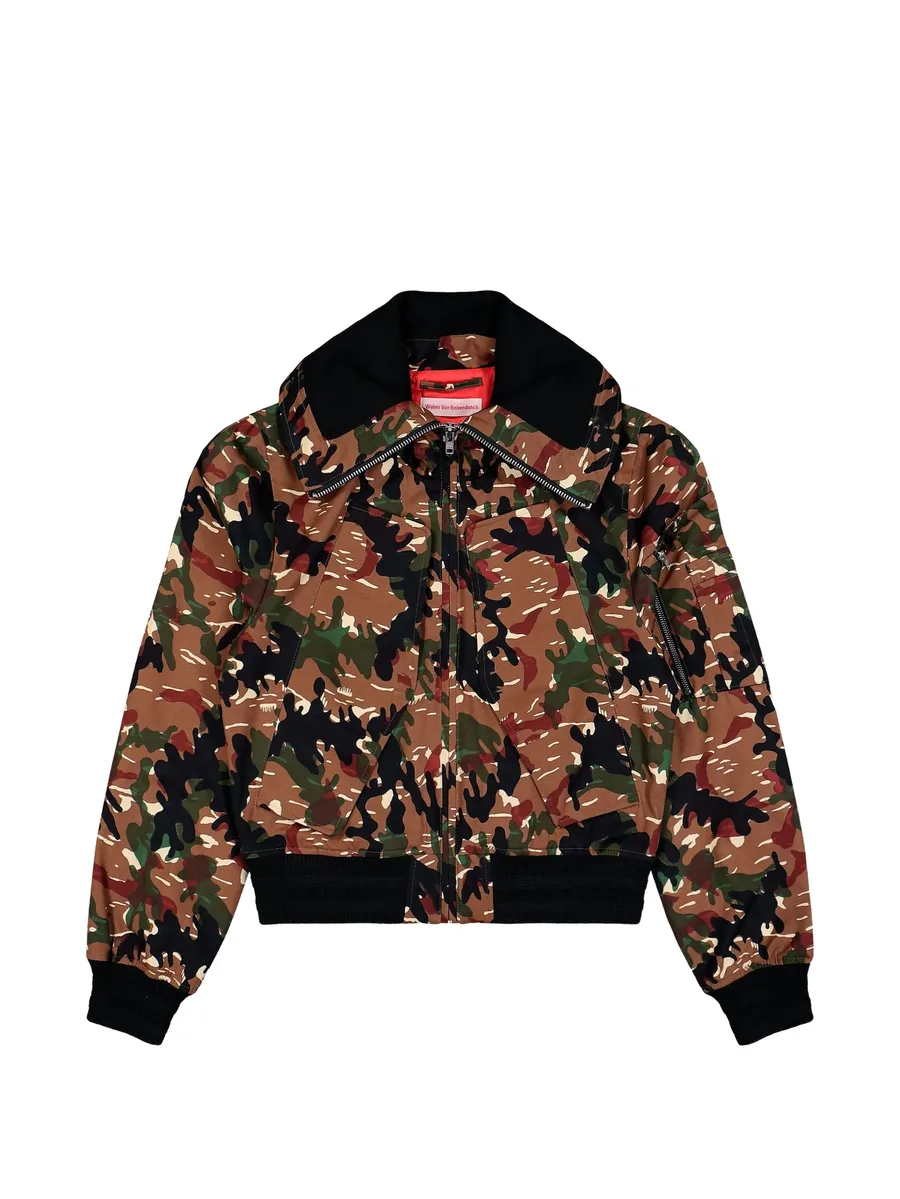 camouflage zip bomber jacket 1