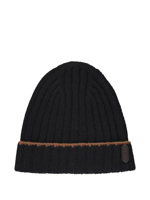 knitted line beanie hat