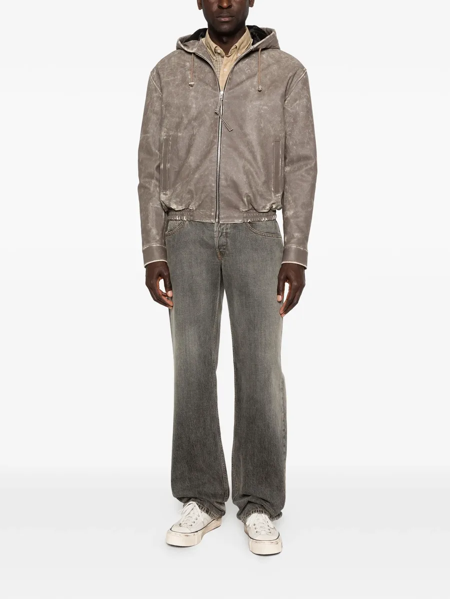 distressed hooded bomber jacket 3