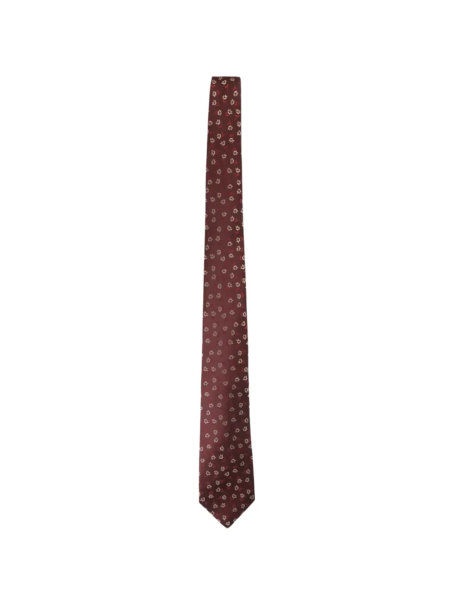 floral-jacquard silk tie 2