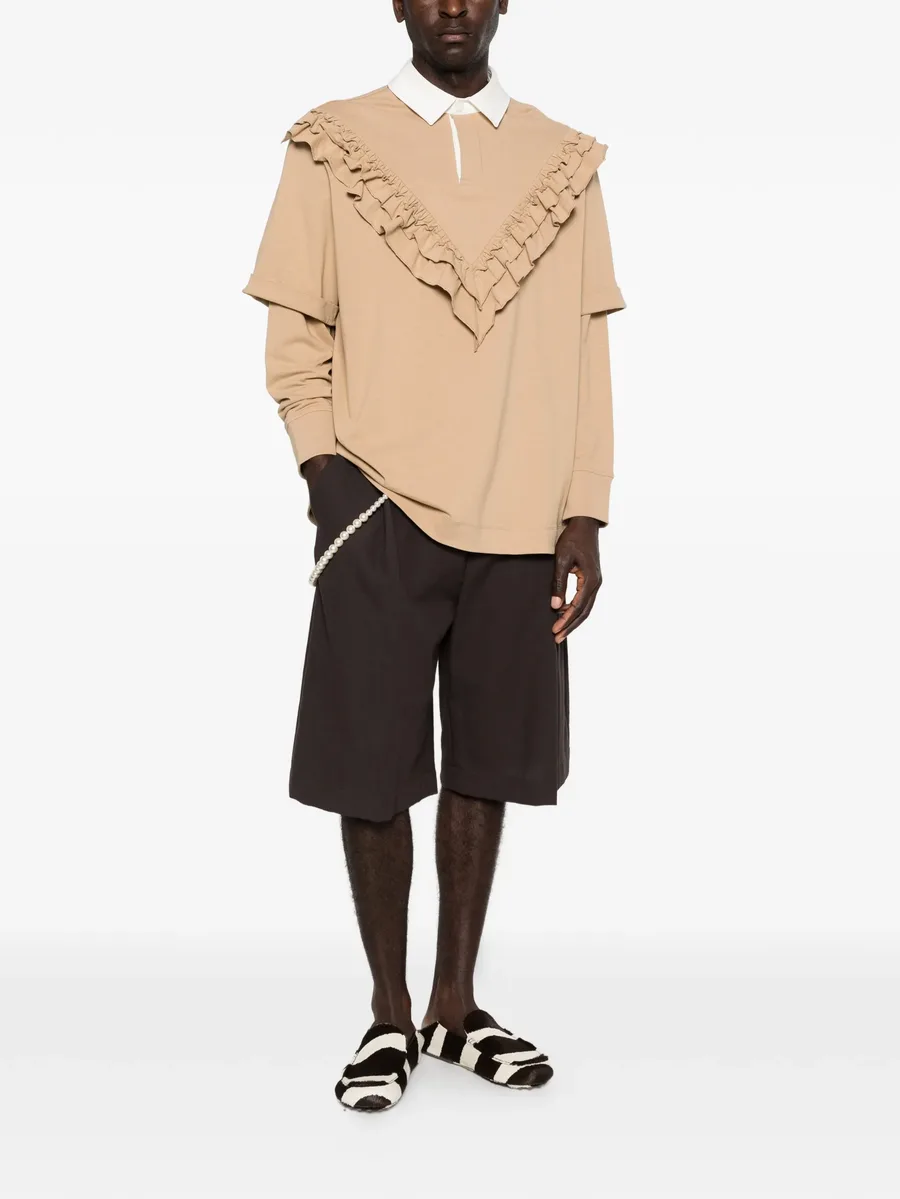 ruffled-detail polo shirt 4