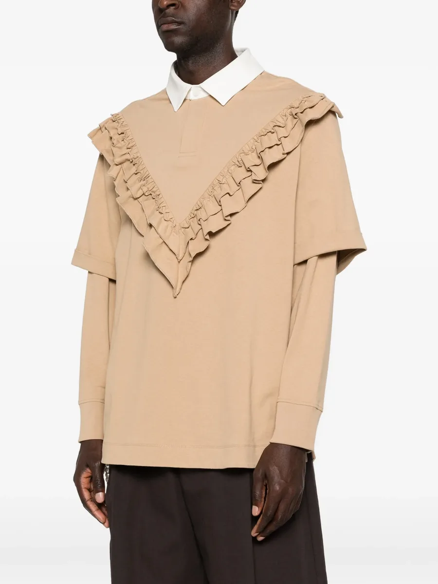 ruffled-detail polo shirt 5