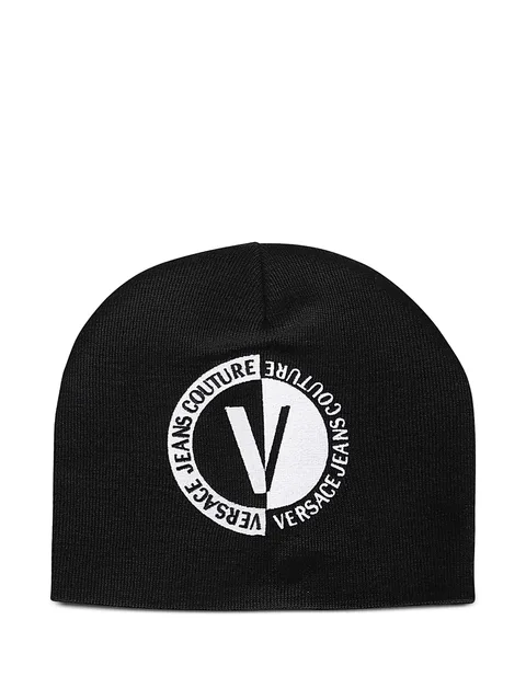 embroidered-logo beanie hat