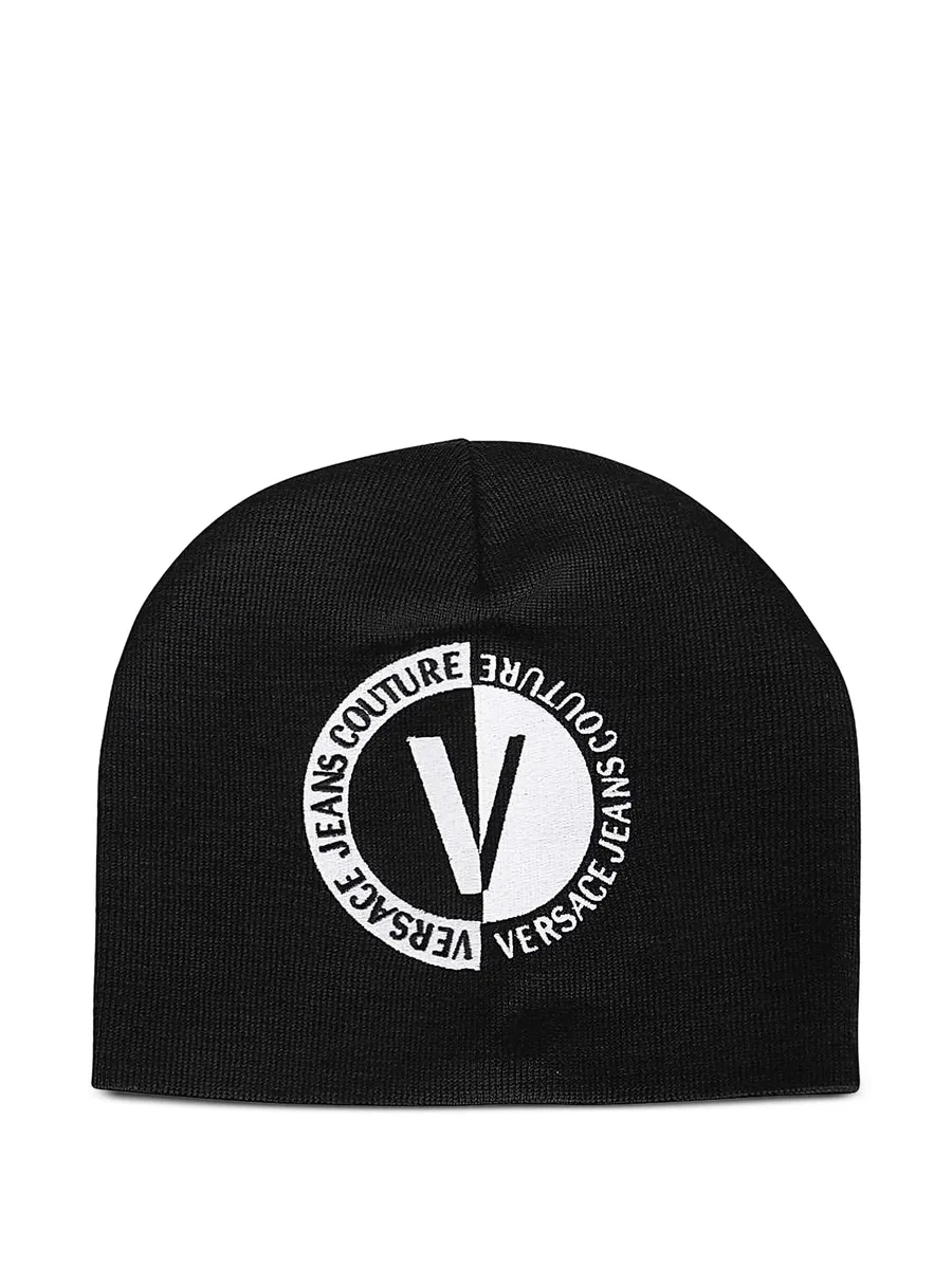 embroidered-logo beanie hat 2