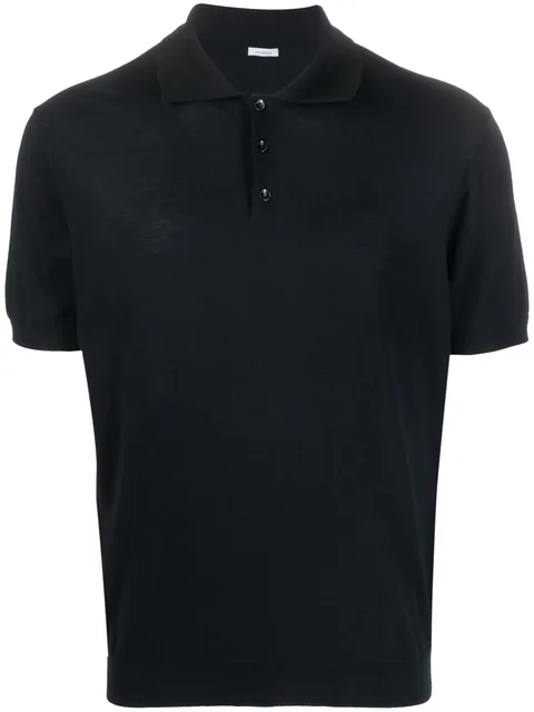 fine-knit cotton polo shirt