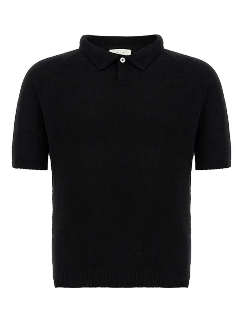 ribbed-hem polo shirt