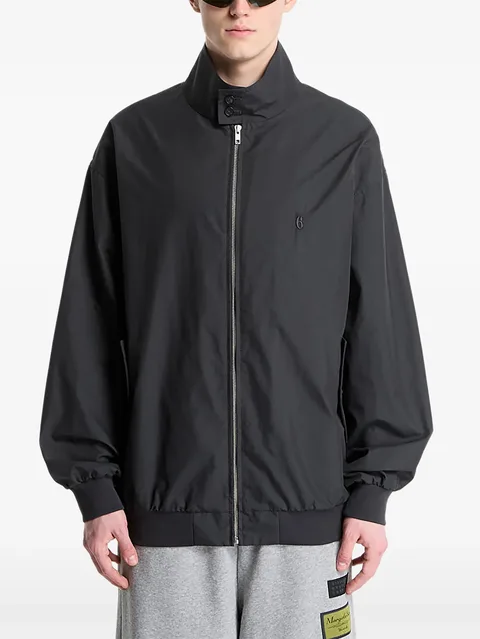 high-neck zip-up jacket