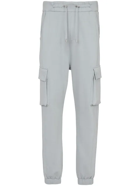 logo-print cotton cargo track pants