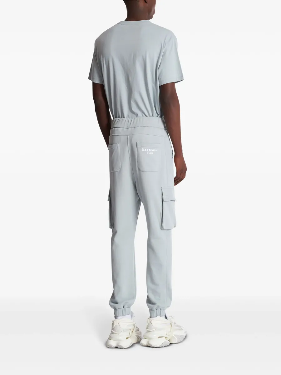 logo-print cotton cargo track pants 7
