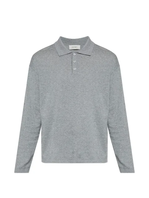 button long-sleeve polo shirt