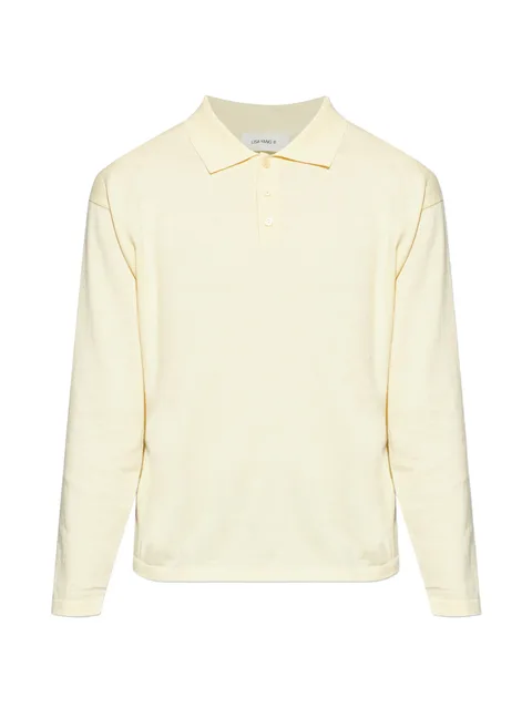 button long-sleeve polo shirt