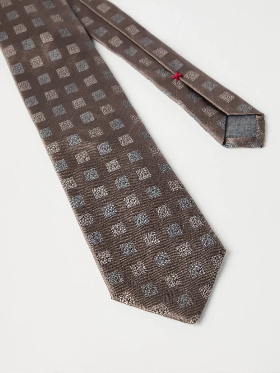 jacquard-woven silk tie 4