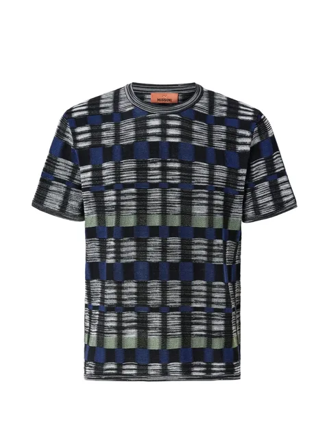 checked short-sleeve T-shirt