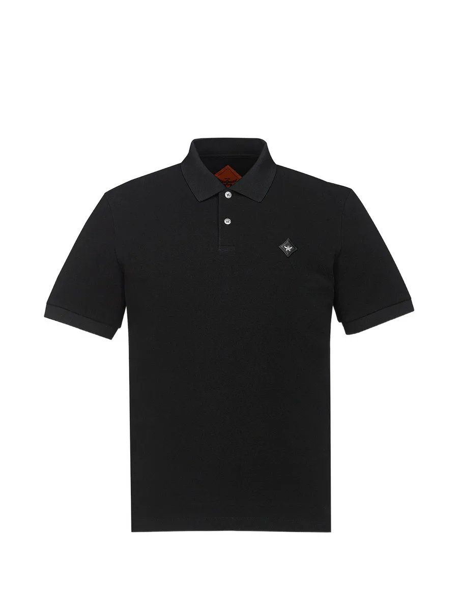 diamond-patch piqué polo shirt 2