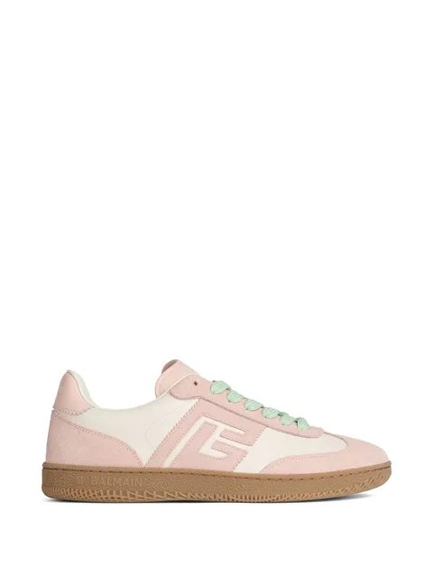 Balmain Swan trainers in smooth leather and suede