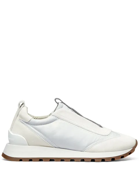 monili-embellished low-top sneakers