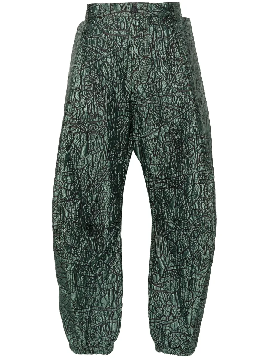 abstract-print trousers 1