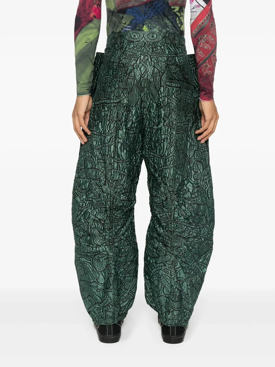 abstract-print trousers 8